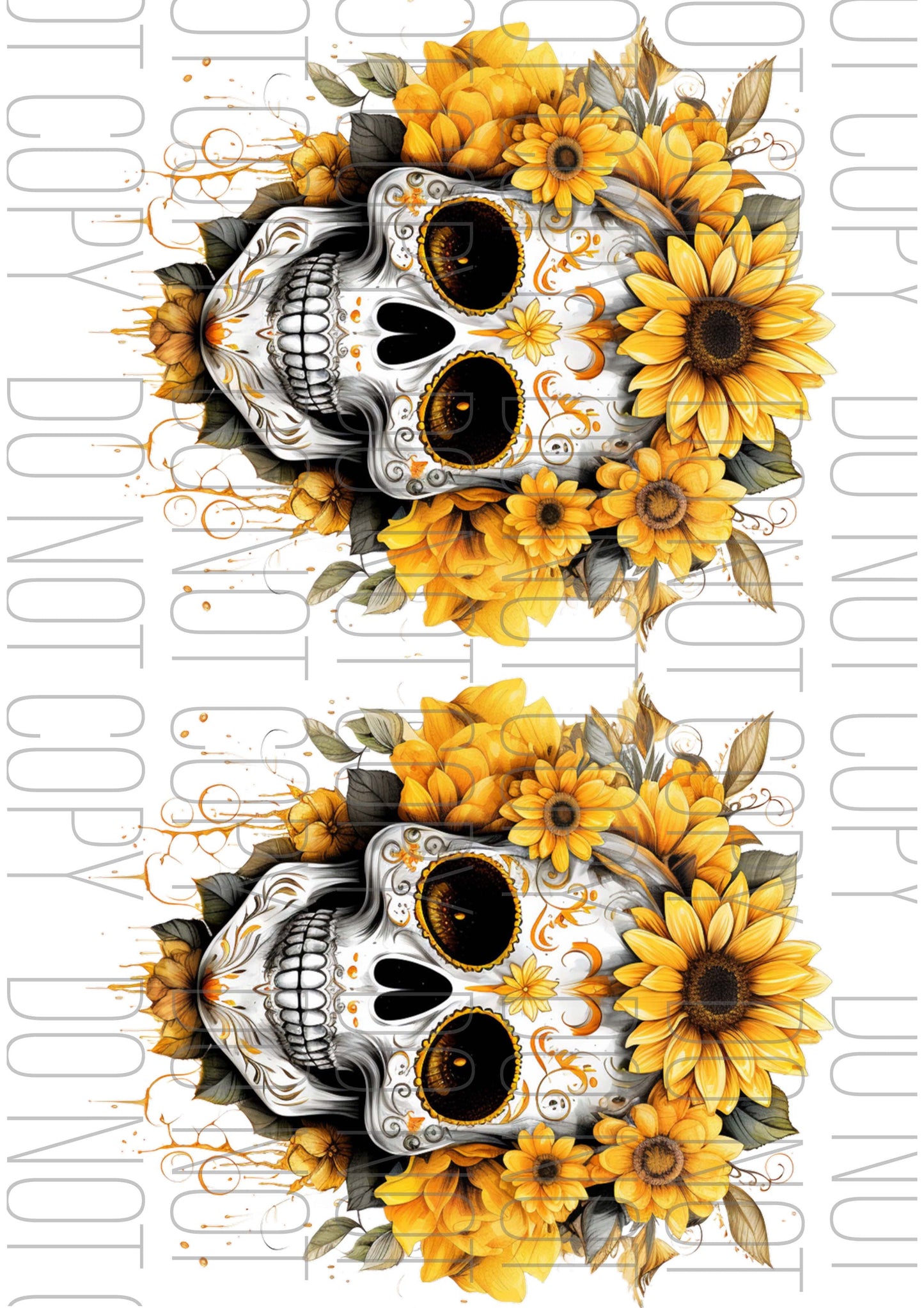 Sunflower Skull (Various sizes)