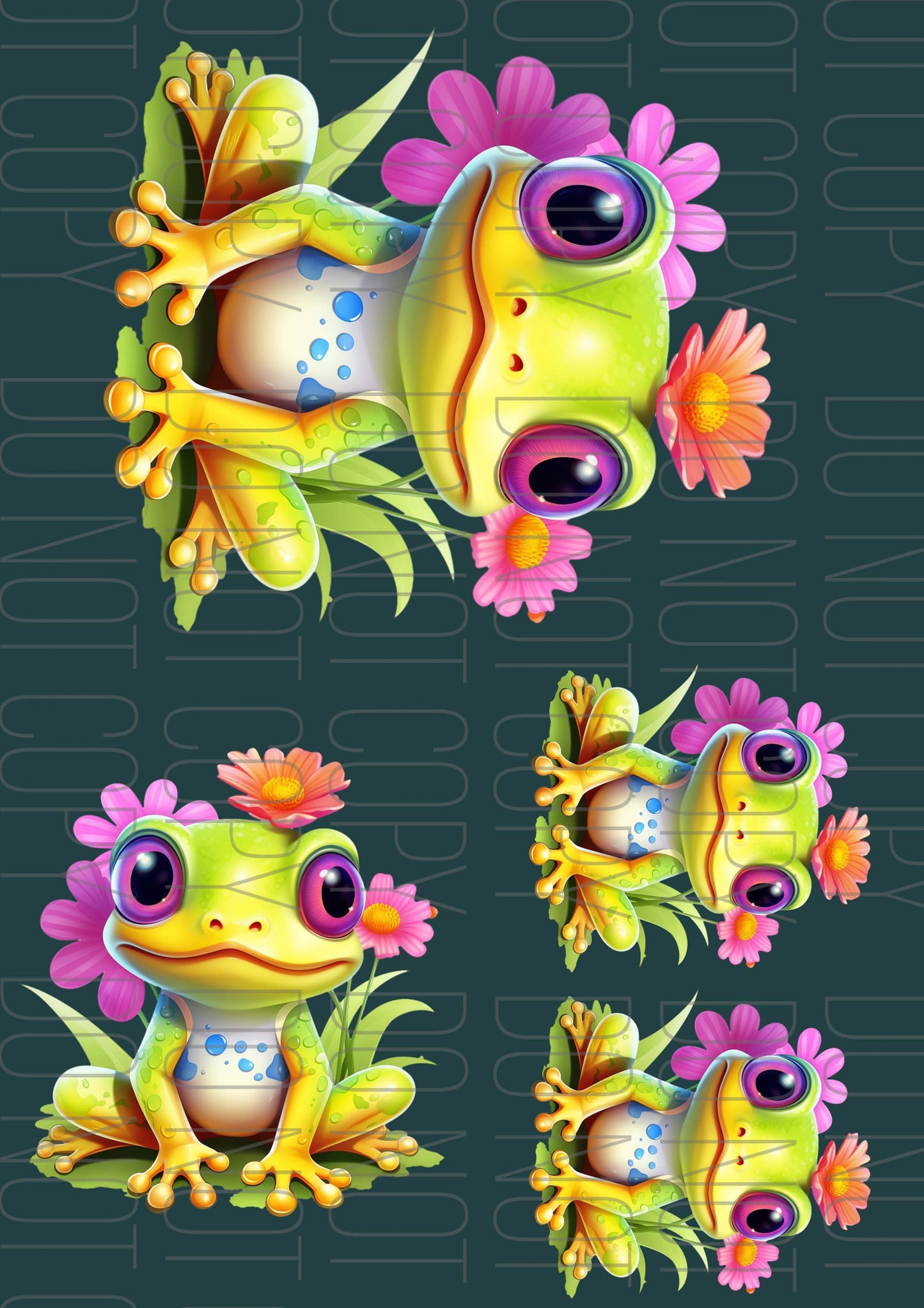 Cute Frog  (Various sizes)