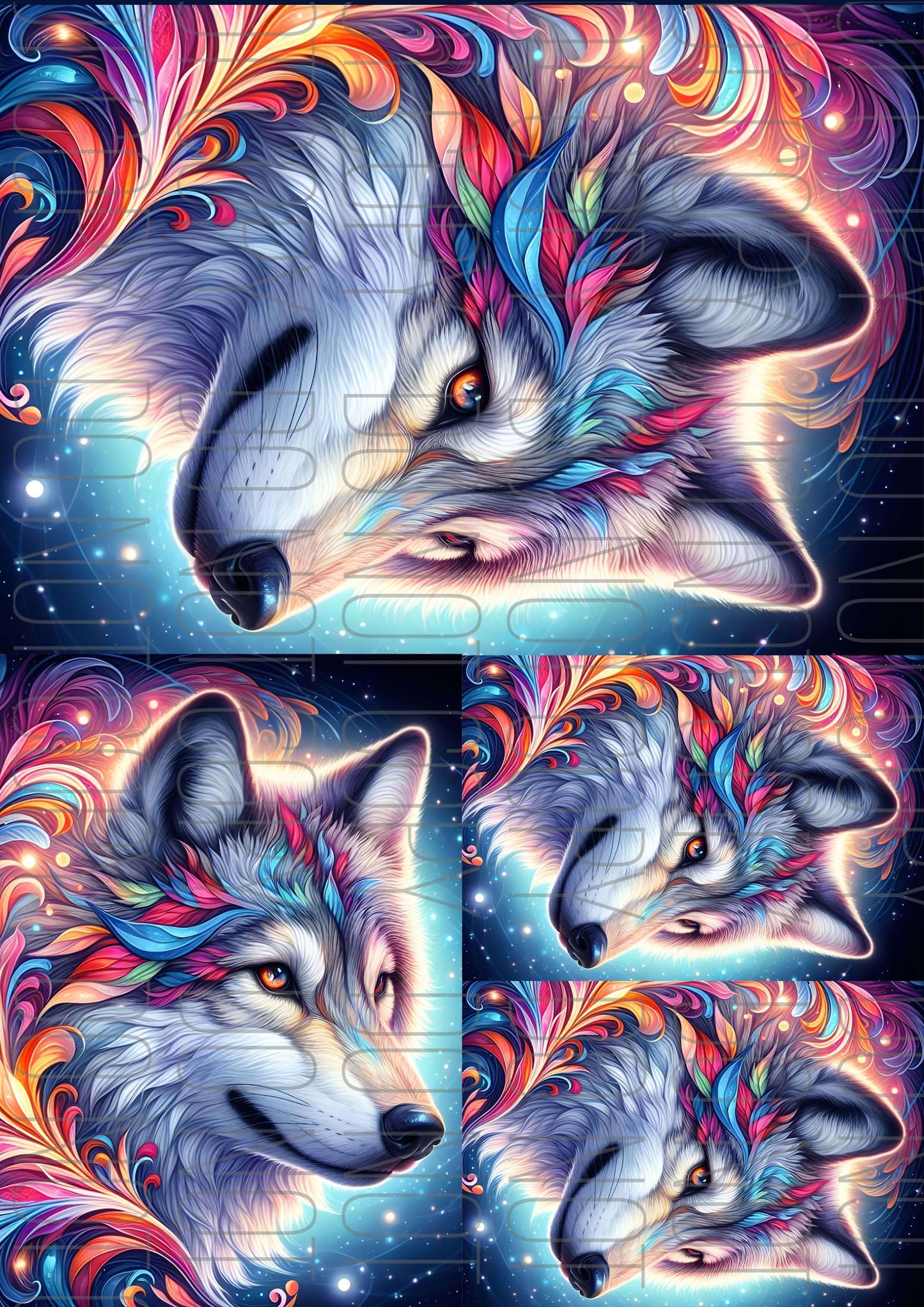 Mystical Wolf (Various sizes)