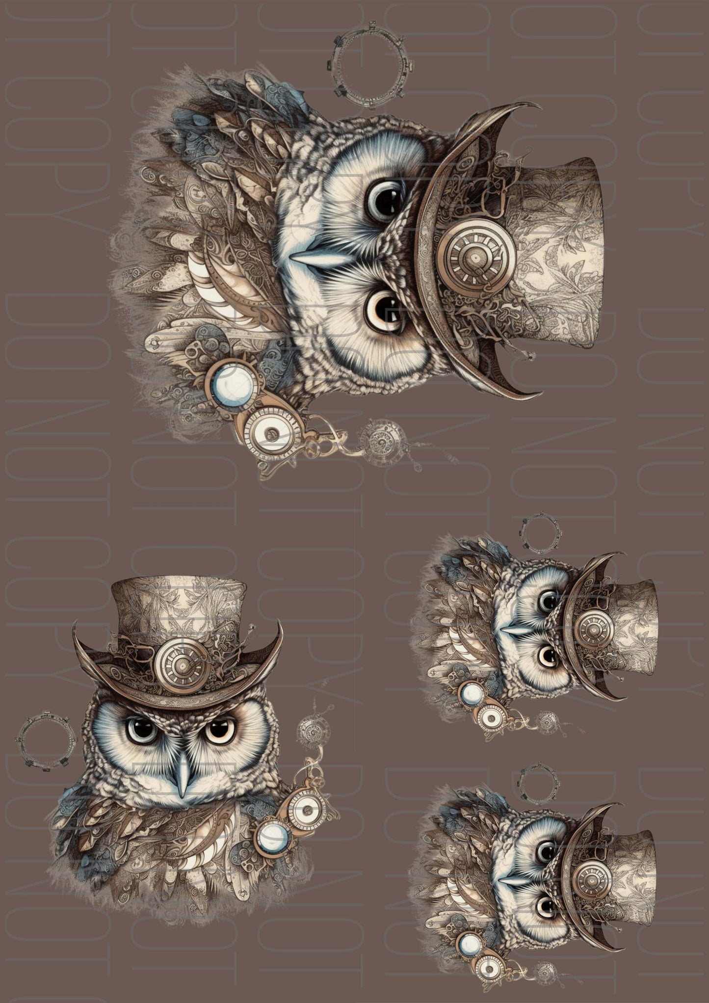 Steampunk Owl (Various sizes)