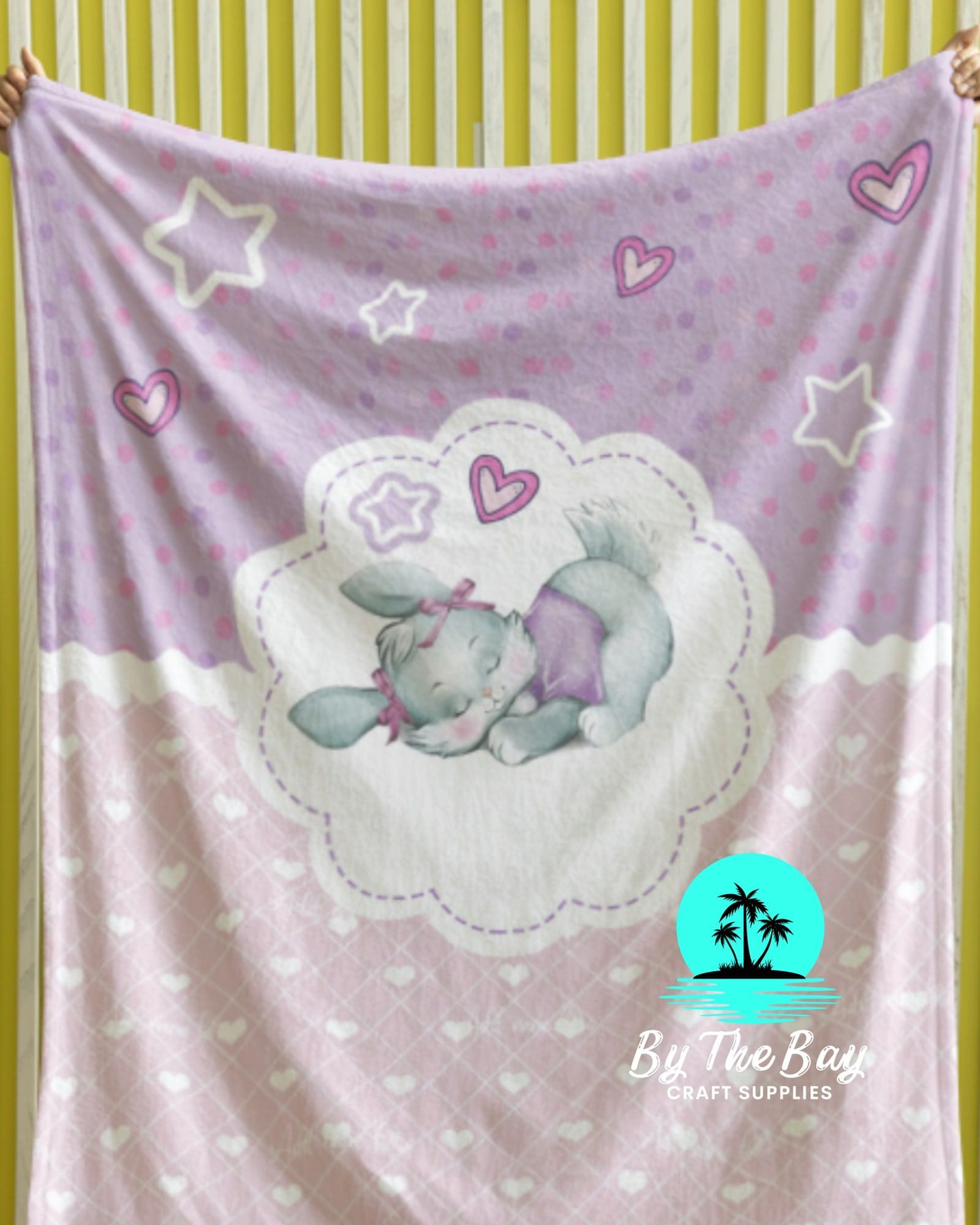 Sleeping bunny  Polar Fleece throw blanket