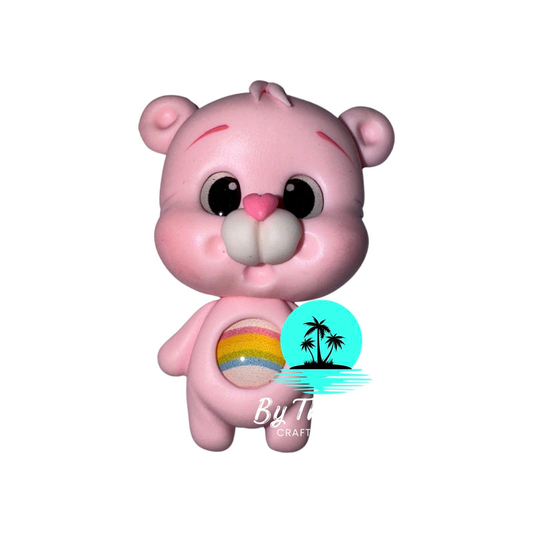 Pink Rainbow  bear (3cm)