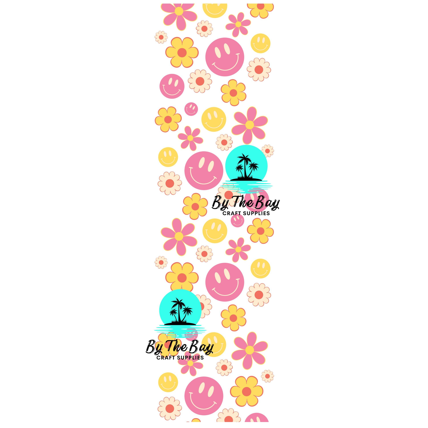 Pink Smileys Bookmark Decal