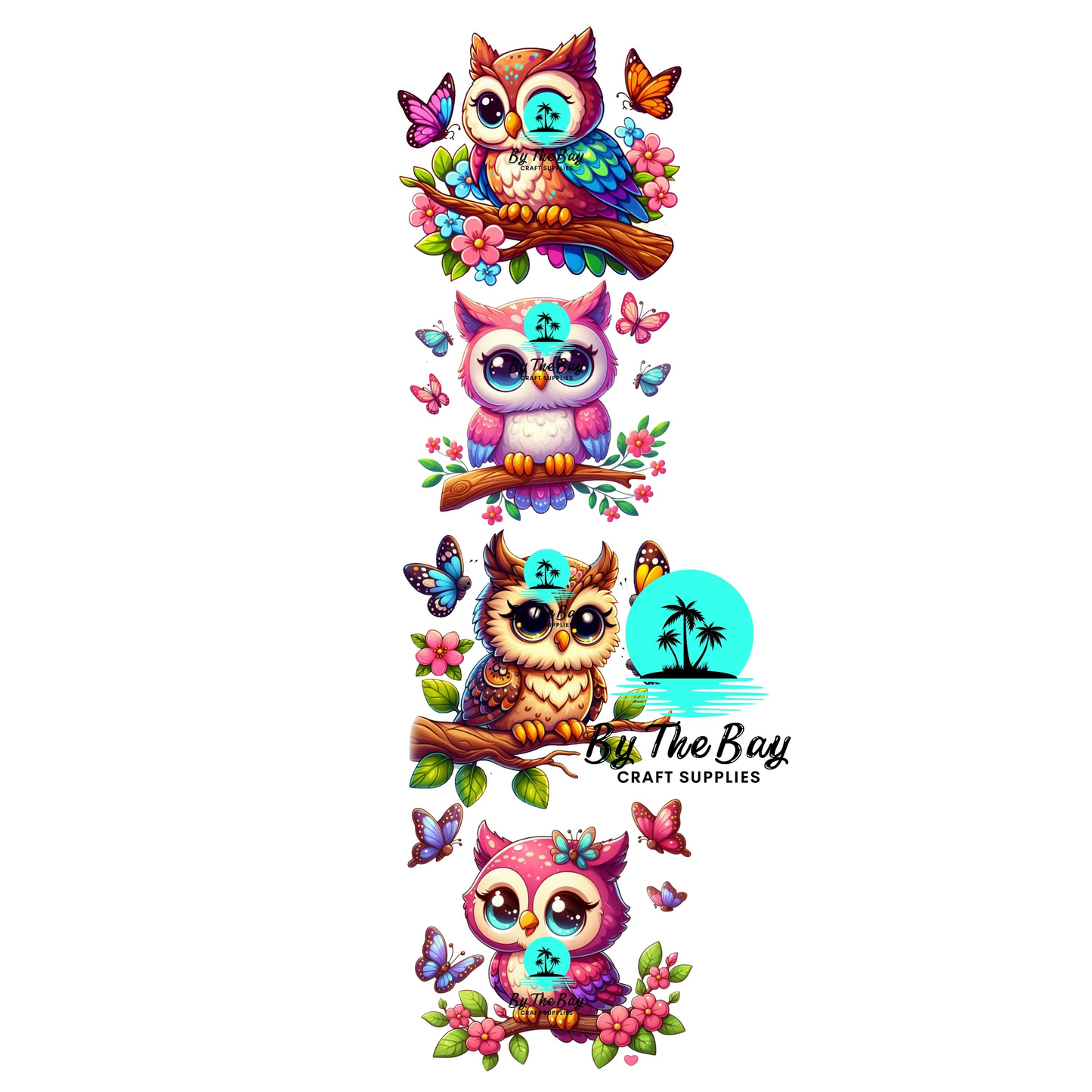 Cute owls Bookmark Decal