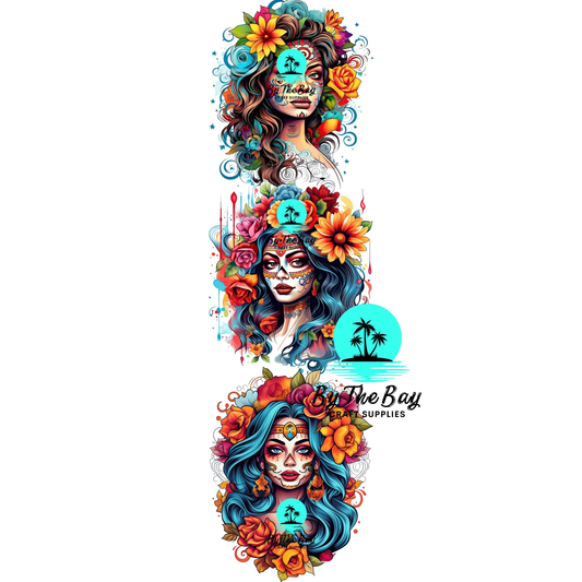 Colourful Tattoo Girls 2 Bookmark Decal