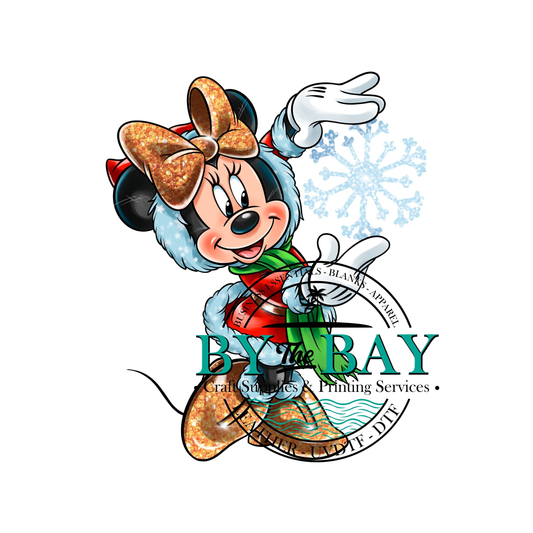 Snowflake Miss Mouse UVDTF Decal