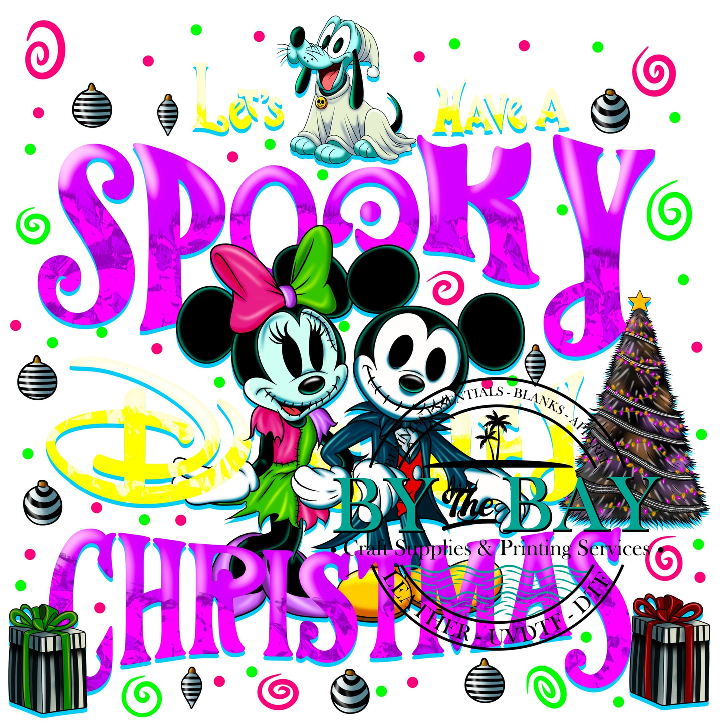 Spooky mouse Christmas UVDTF Decal