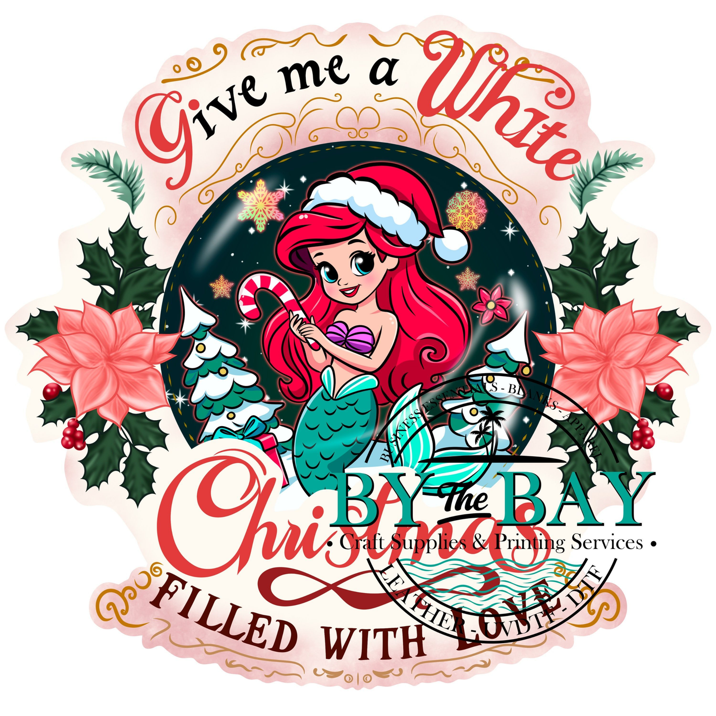 Mermaid princess Christmas UVDTF Decal