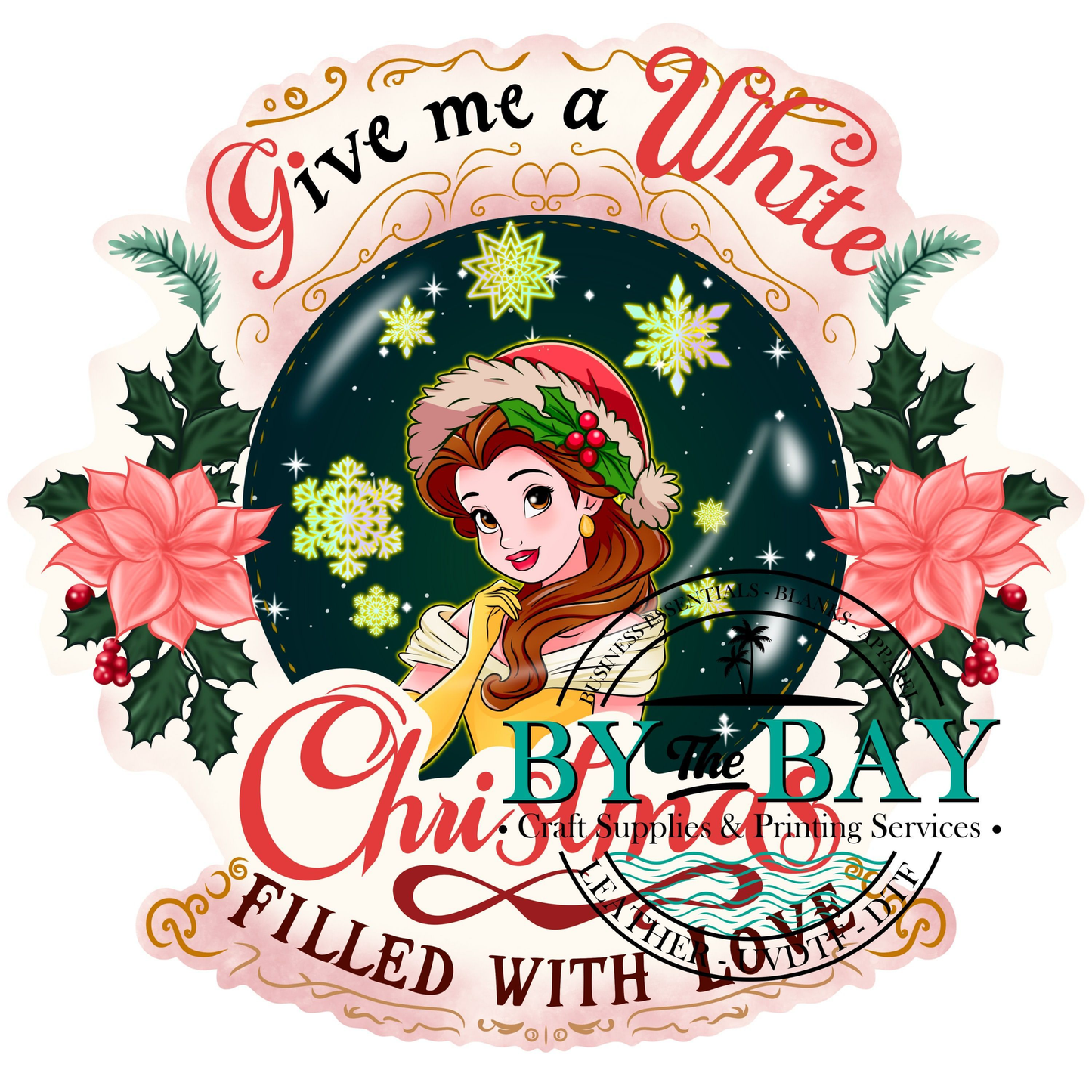 Rose princess Christmas UVDTF Decal