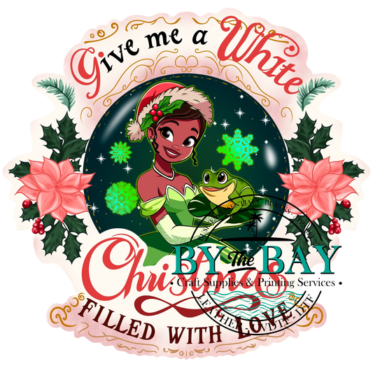 Frog princess Christmas UVDTF Decal