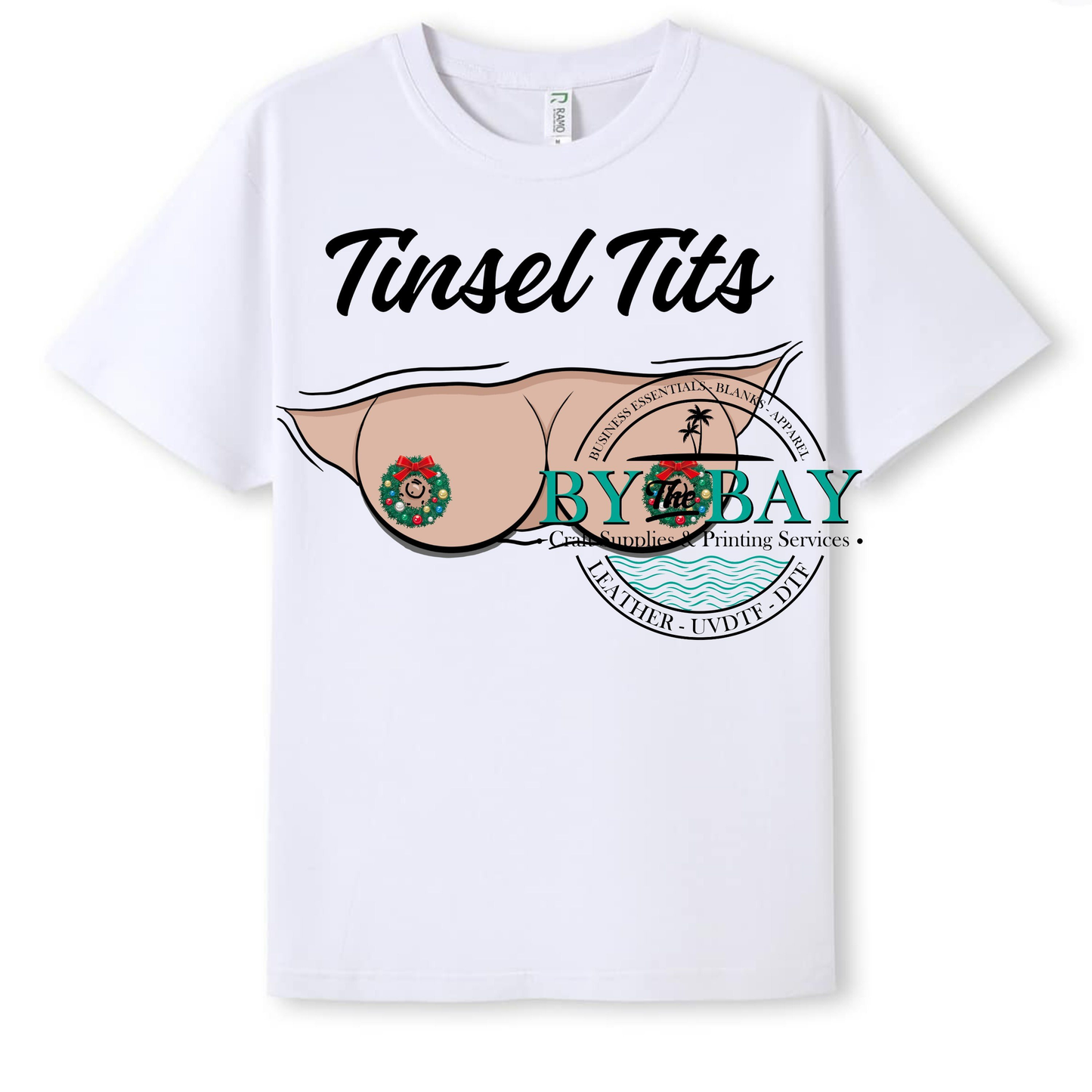 Tinsel Tits Wreath Completed T-Shirt