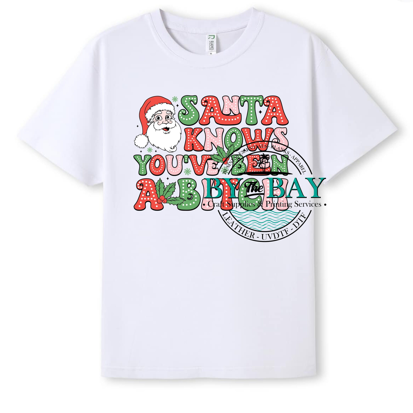 Santa Knows you've been a Bitch Completed T-Shirt