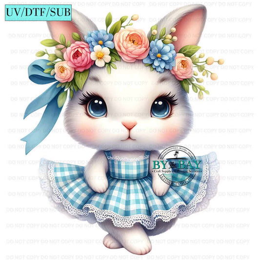 Blue Gingham Bunny 2