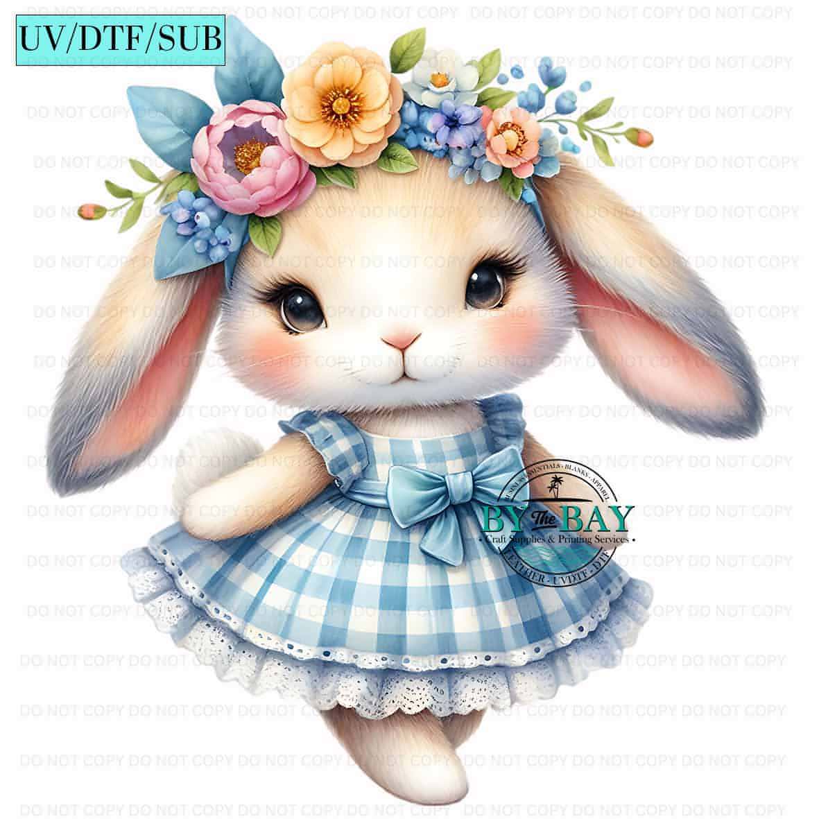 Blue Gingham Bunny 3