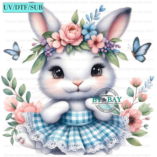 Blue Gingham Bunny 5