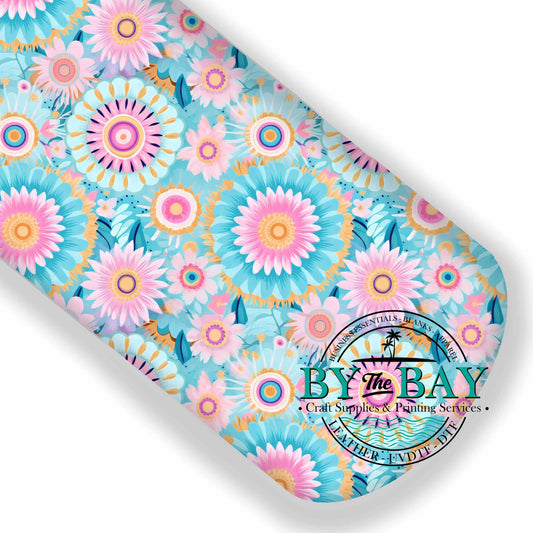 Pastel Boho Flowers Blue