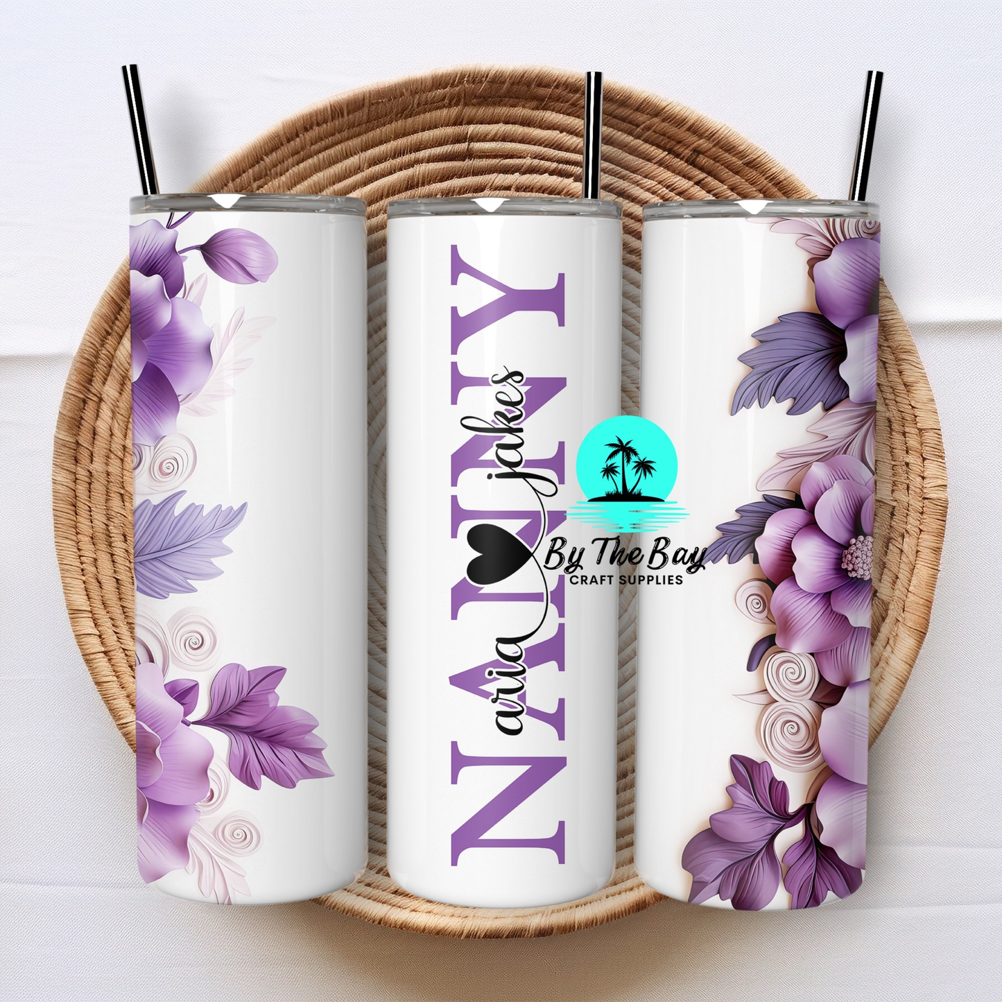 "Title Print" Floral 20oz Tumbler SUB PRINT