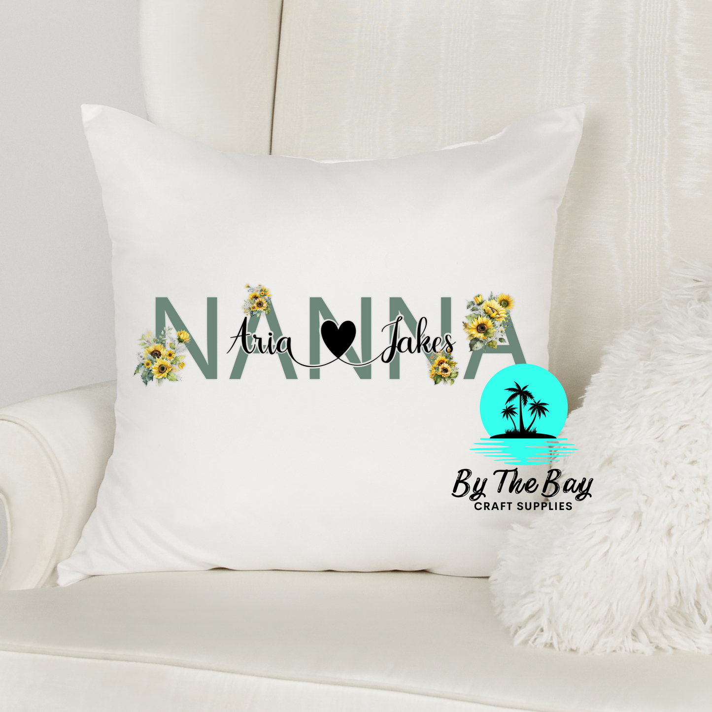 "Title Print" Floral Cushion Covers