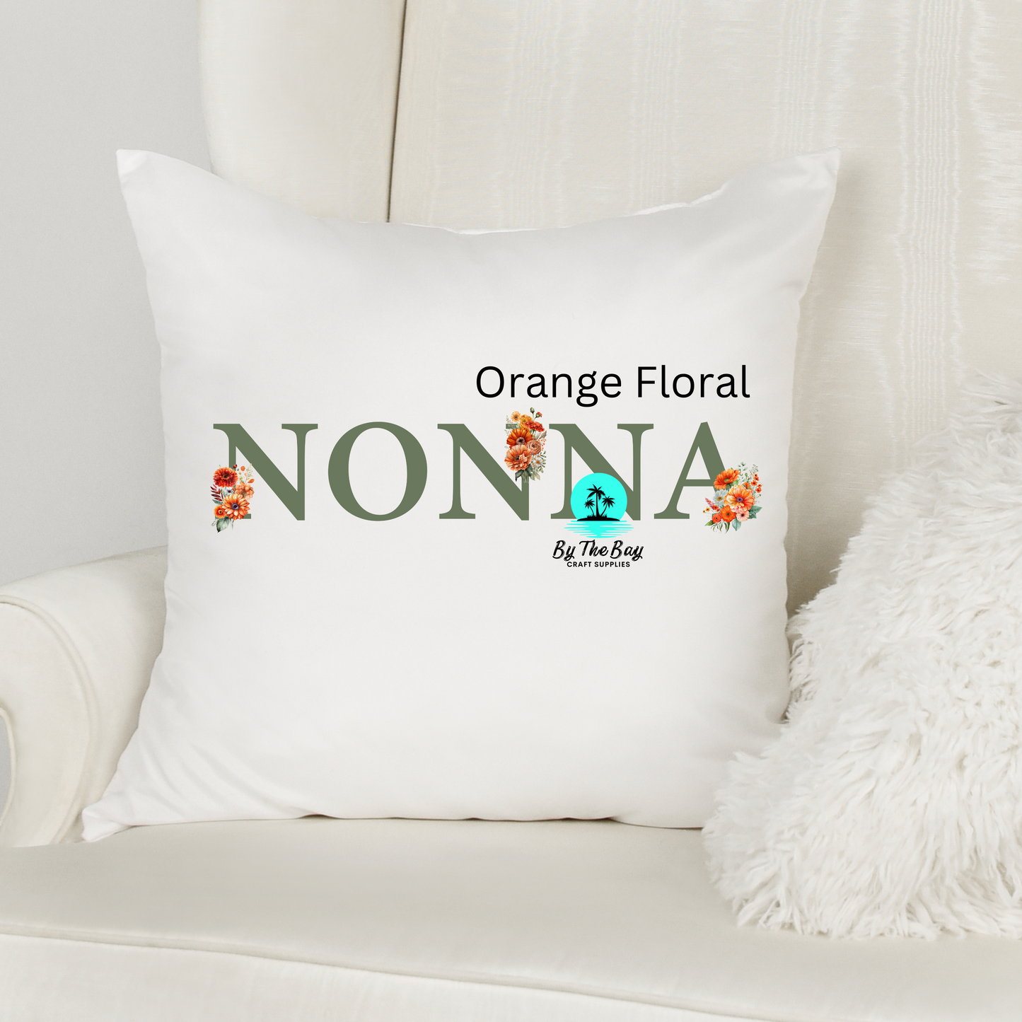 "Title Print" Floral Cushion Covers