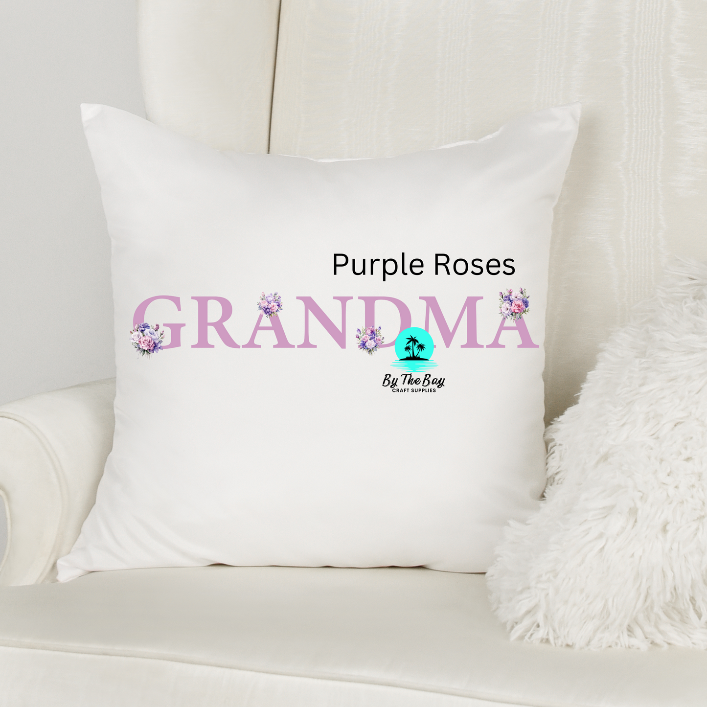 "Title Print" Floral Cushion Covers