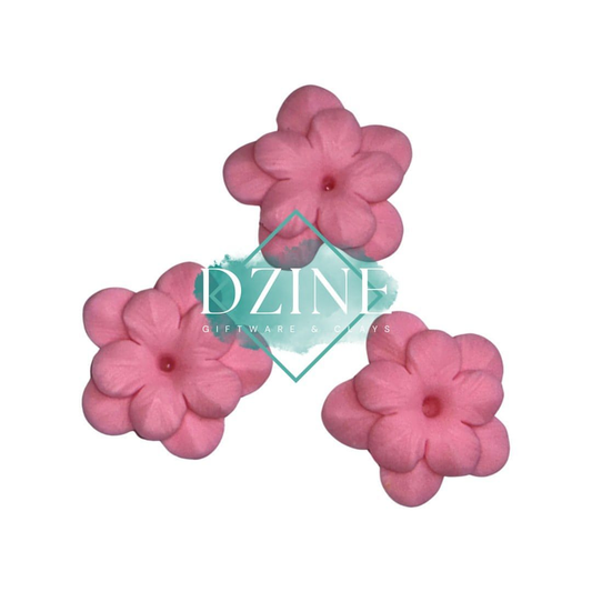 Pink layered flowers sml 3 pk (2cm)