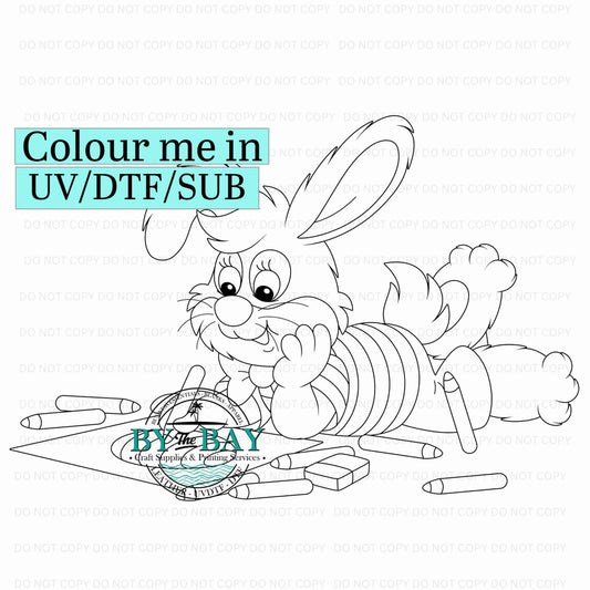 Colouring in Bunny Colour me in