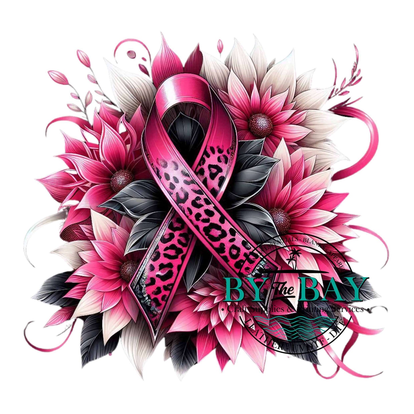 Cancer Ribbon & Flowers 1