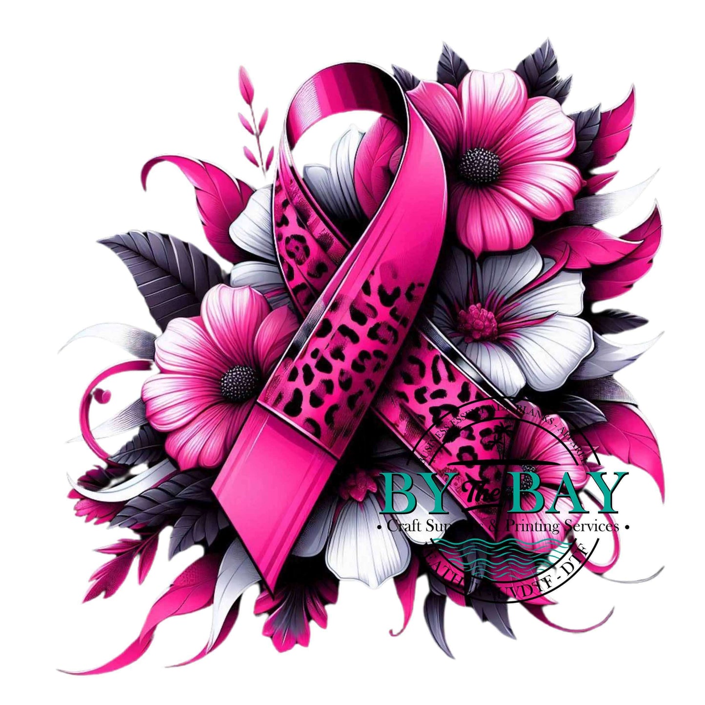 Cancer Ribbon & Flowers 2