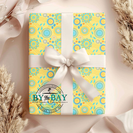 Childhood Yellow (by Huckleberry Digital) Wrapping Paper