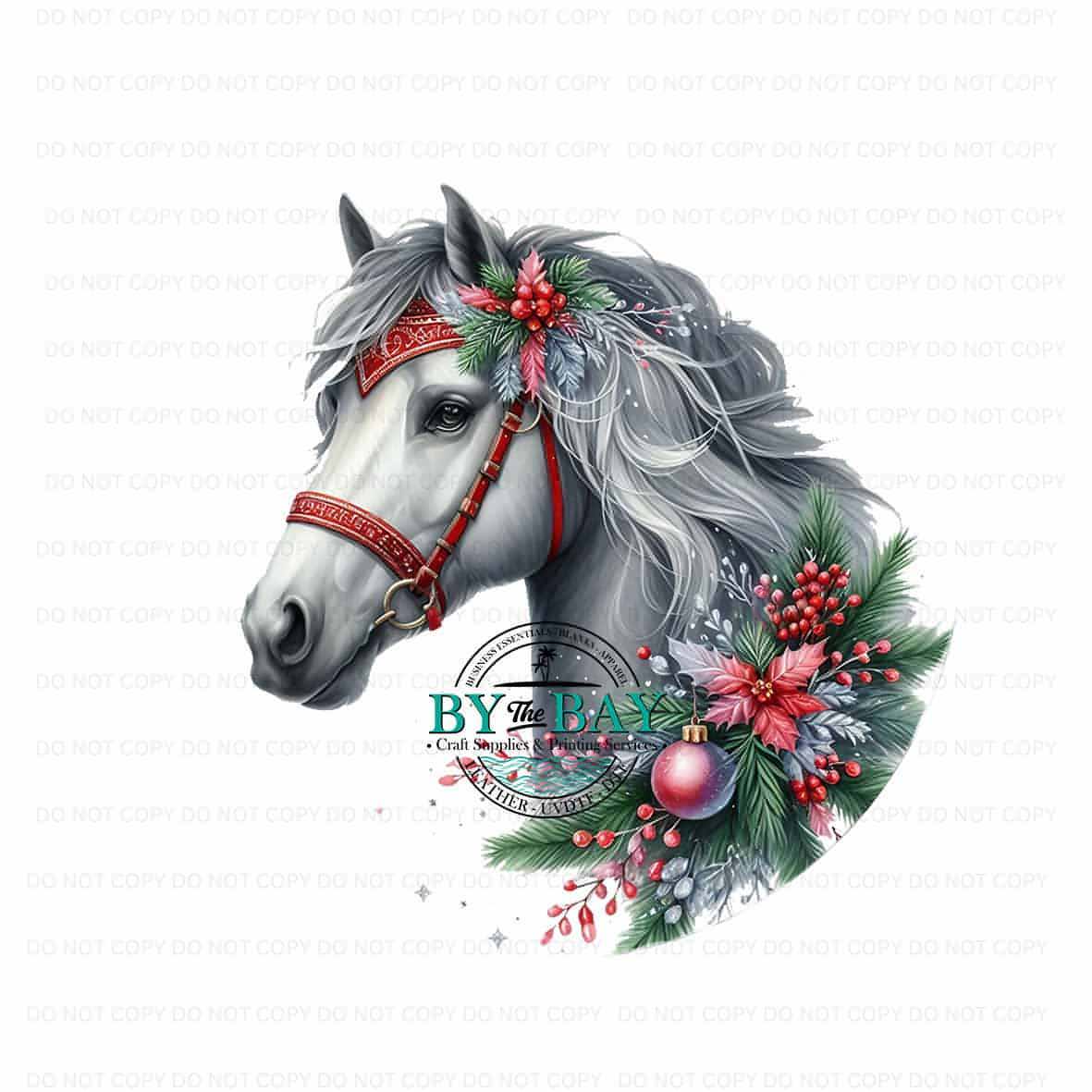 Christmas Horse UVDTF bauble Decal