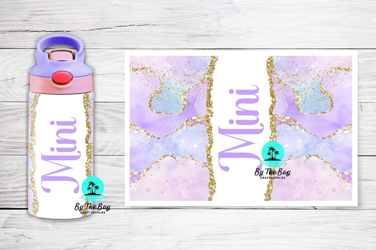 MAMA & MINI Purple Alcohol Ink (Matching Tumbler Sublimation Prints)