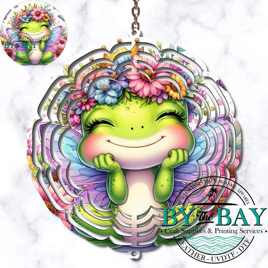 Cute Frog Wind Spinner Sublimation Print