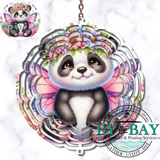 Cute Panda Wind Spinner Sublimation Print