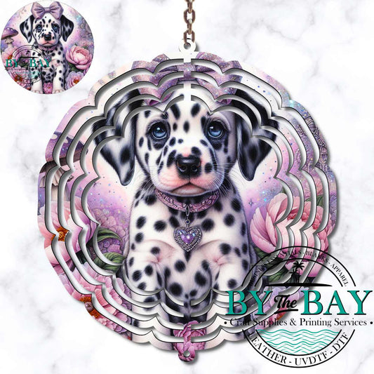 Dalmation Pup Wind Spinner Sublimation Print