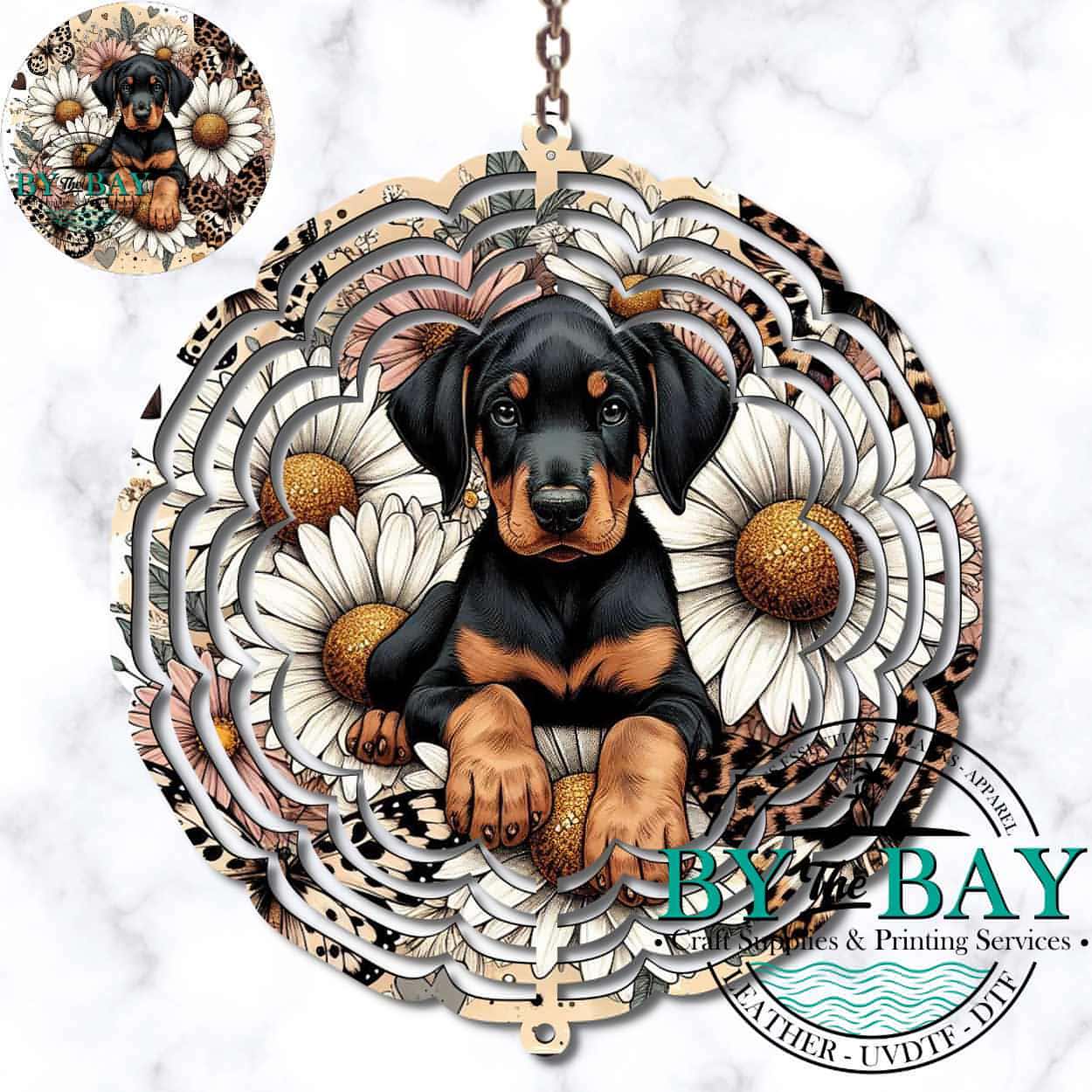 Doberman Wind Spinner Sublimation Print