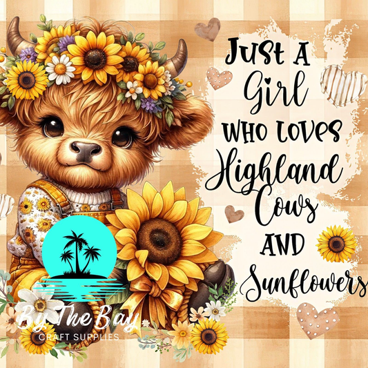 Just a girl Highland Cow SUB PRINT