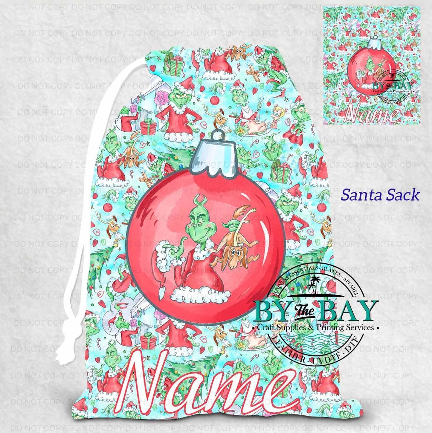 Grinch Santa Sack