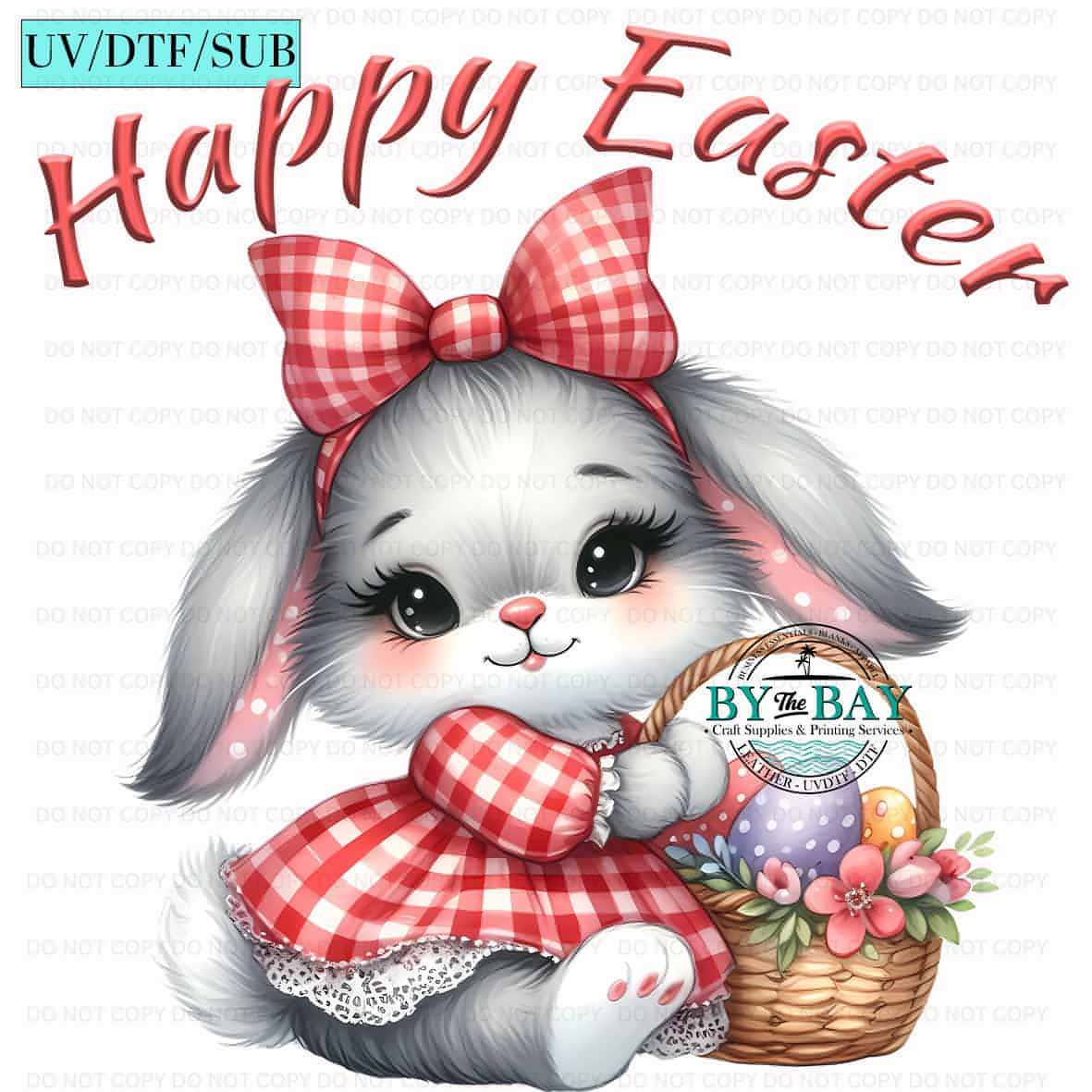 Happy Easter Gingham Bunny 1