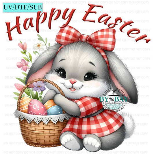 Happy Easter Gingham Bunny 2