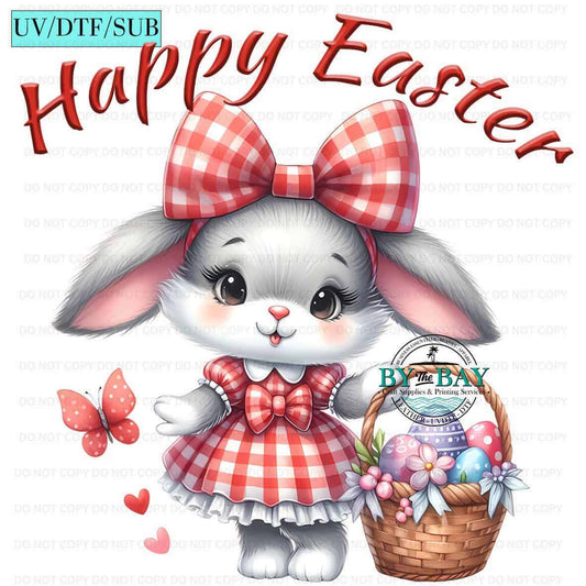 Happy Easter Gingham Bunny 3