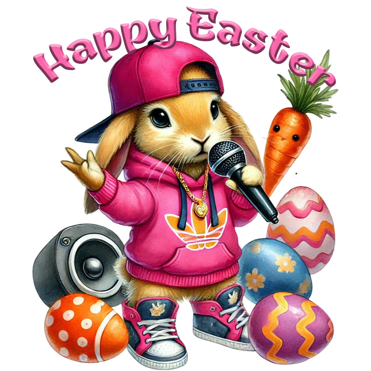 Happy Easter Hip Hop 5 Pink