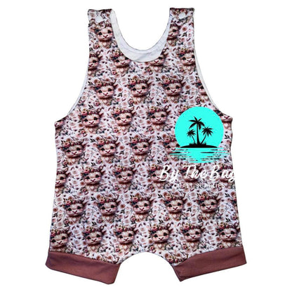 Highland cow 1 Short leg Romper - DIY Panel