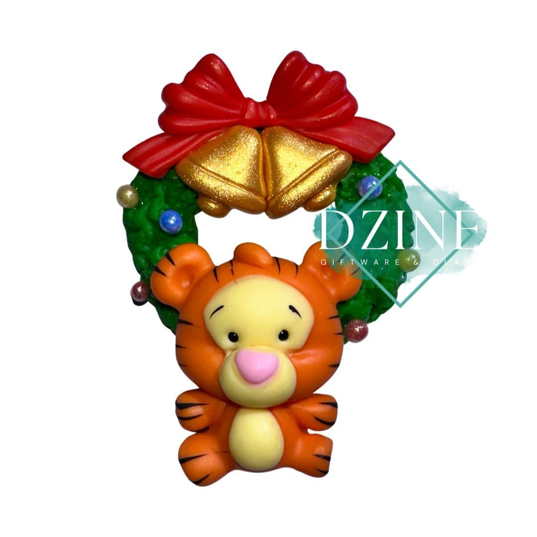 Christmas tiger wreath