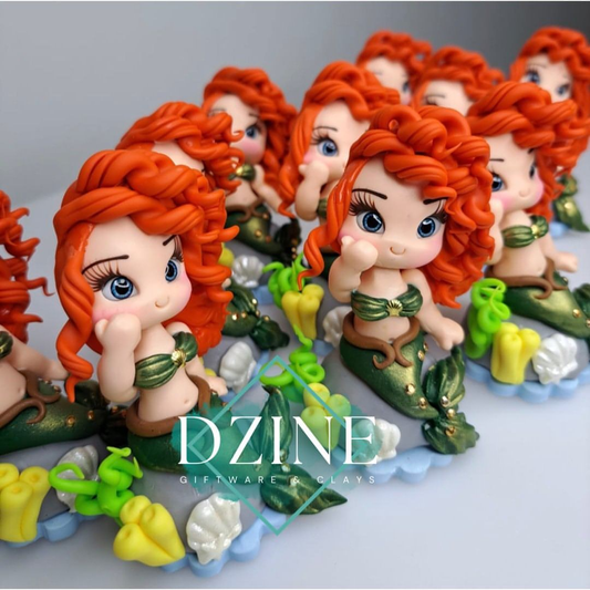 Brave princess mermaid cake topper (9cm)