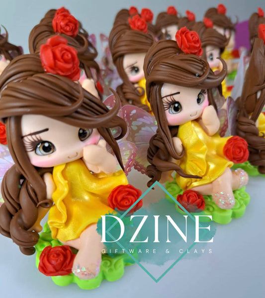 Rose princess fairy cake topper (9cm)