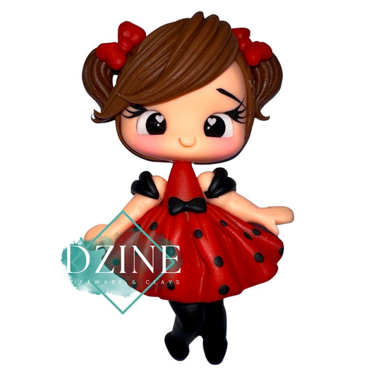 Lady beetle dress girl