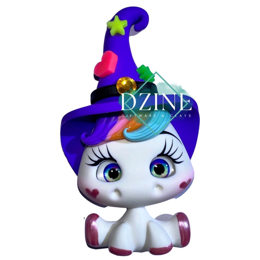 Cute Unicorn in witches hat