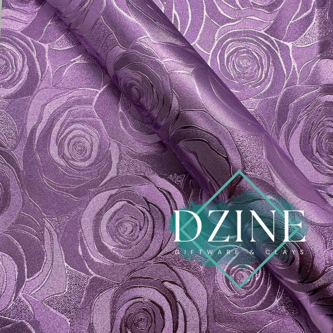 Purple embossed roses