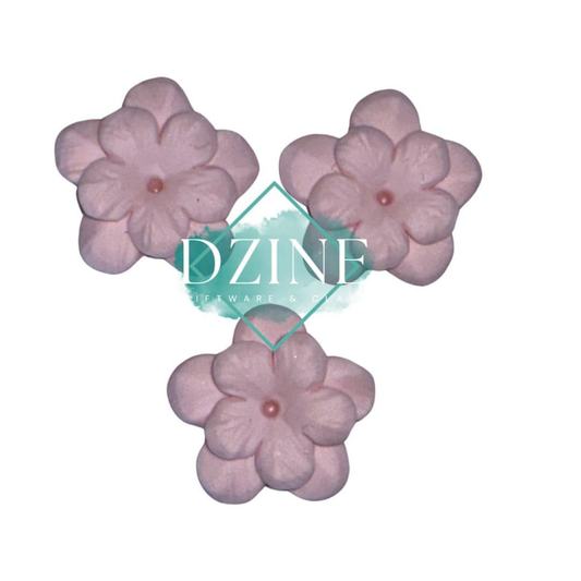 Light pink 2 layered flowers sml 3 pk (2cm)