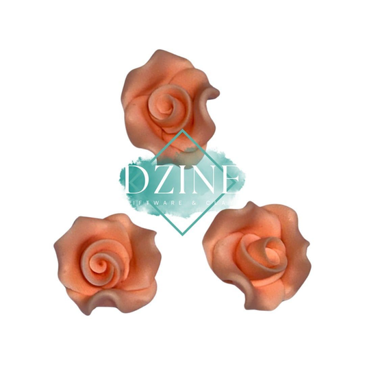 Small Apricot Roses 3pk (2cm)